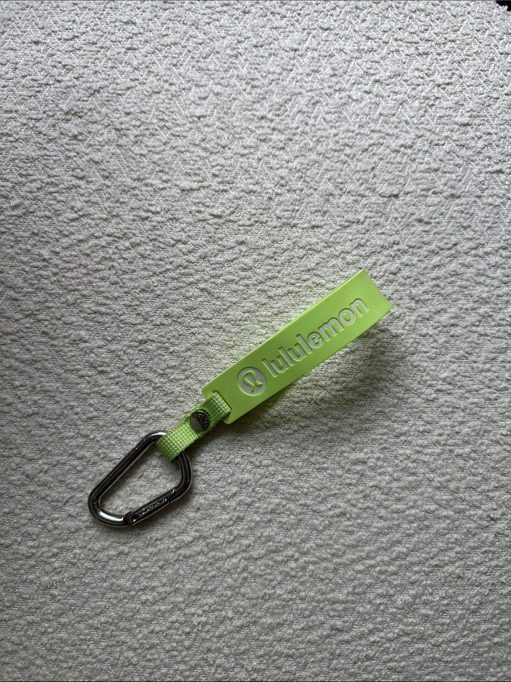 lululemon athletica Neon Lime Keychain Carabiner